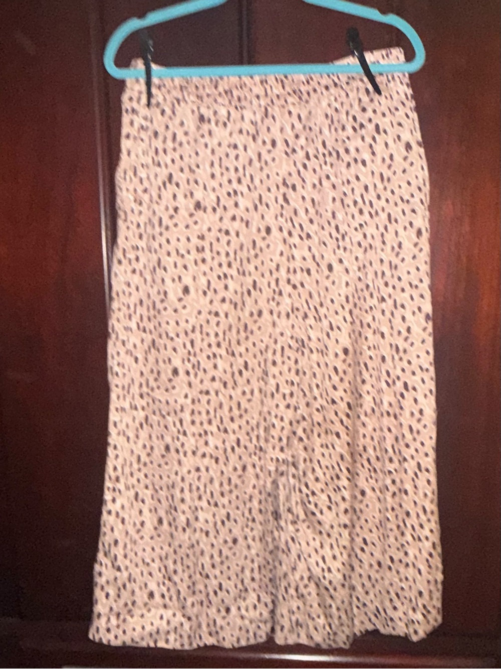 By Anthropologie Animal Print Wide Leg Pants Size L